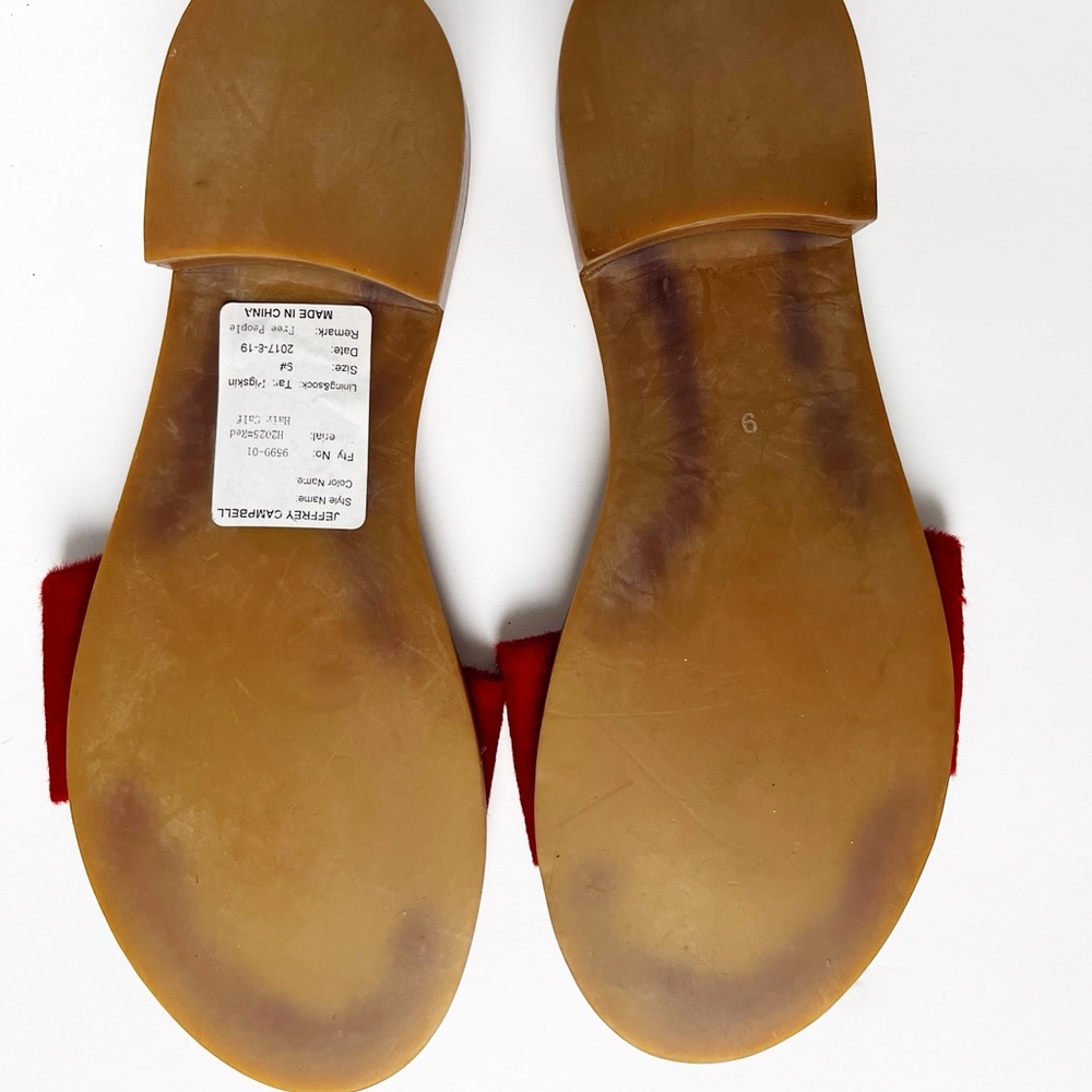 Jeffrey Campbell Bold Red Slide Sandals - Picture 7 of 9